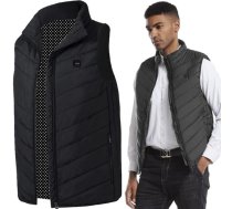 USB Apsildāma veste vīriešiem un sievietēm, silta jaka bez piedurknēm, L izmērs | Heated Vest Jacket