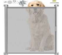 Ruhhy Durvju drošības barjera, vārti, nožogojums, siets, sētiņa mājdzīvniekiem, suņiem, kaķiem, Pelēks | Safety Gate for Pets