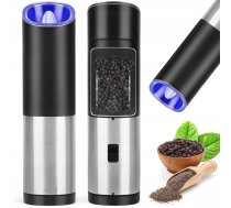 Elektriskās dzirnaviņas piparu, sāls un citu garšvielu smalcināšanai, 85 ml | Gravity Electric Pepper Salt Grinder Mill