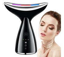 EMS Ultraskaņas Masažieris, Kakla un Sejas Nostiprinošs Liftinga Masāžas Aparāts, Melns | Neck And Face Firming Lifting Massager