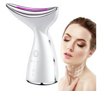 EMS Ultraskaņas Masažieris, Kakla un Sejas Ādas Nostiprinošs Liftinga Masāžas Aparāts, Balts | Neck And Face Firming Lifting Massager