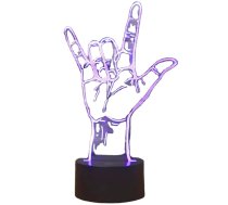 3D LED nakts lampiņa V-veida roka, RGB - 3d night light, led hand lamp, rgb mood light