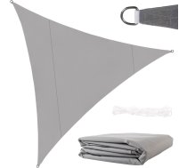 Gardlov 23141 Dārza Ūdensizturīgs Saulessargs Markīzes Bura Nojume Tents 4x4x4m, Pelēks | Garden Patio Waterproof Sun Shade Sail Awning Canopy