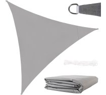 Gardlov 23147 Dārza Ūdensizturīgs Saulessargs Markīze Bura Nojume Tents 3x3x3m, Pelēks | Garden Patio Waterproof Sun Shade Sail Awning Canopy | Gray Sunshade Sail