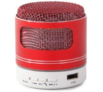 Mini Bezvadu Pārnēsājams Bluetooth Skaļrunis MP3 Radio Fm USB MicroSD, Sarkans | Wireless Portable Mini Bluetooth Speaker