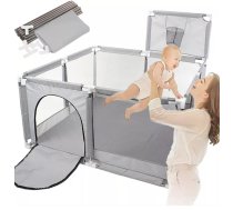Lielā bērnu rotaļu manēža / laukums / sausais baseins 125x125cm, Pelēks | Safety Children's Playpen