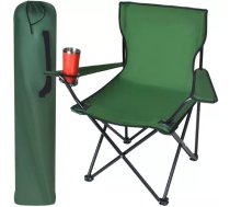 Trizand saliekams makšķernieku krēsls ar somu, zaļš - fishing chair, folding chair, camping chair