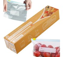 Atkārtoti lietojami plastmasas aiztaisāms pārtikas uzglabāšanas iepakojuma maisiņi, 1200ml, 15 gab. | Reusable Plastic Sealed Zip Lock Food Storage Packaging Bags