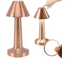 Bezvadu skārienjutīga galda lampa, 3 gaismas režīmi, vara krāsā - table lamp, night light, wireless lamp