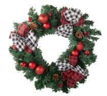 Ziemassvētku dekoratīvais vainags durvīm vai sienai, 40 cm - Christmas wreath, festive decoration, door wreath