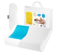 4Fizjo 934 ERGO+ Ortopēdiskais Spilvens ar Dzesējošo Gelu 60x40cm, balts - orthopedic pillow, memory foam pillow