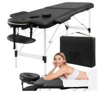 4Fizjo 1011 alumīnija saliekams masāžas galds, 60 cm, melns - massage table, folding massage table