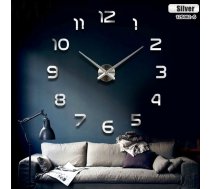 Sienas Pulkstenis Konstruktors 80-120 cm, Sudraba | Stylish Wall Clock DIY 80-120cm - wall and table clocks