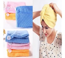 Mikrošķiedras Matu Dvielis Spa Cepure, Zils | Microfiber Hair Towel Hat Turban Spa Cap