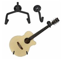 Horizontāls Ģitāras Sienas Tūrētājs Statīvs, 2 daļas | Horizontal Wall Mount Holder Hook Hanger for Guitar