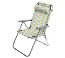 Dārza Pludmales Atpūtas Saliekams Krēsls ar Galvas Balstu, Dažādas Krāsas | Folding Garden Beach Chair with Headrest