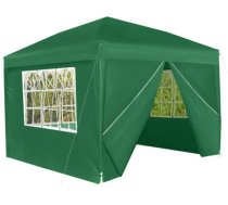 Dārza Nojume Tents Telts Paviljons Lapene 3x3m, Zaļa ar 4 Sienām | Garden Gazebo Marquee Tent Canopy