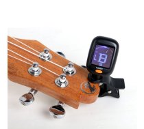 Pārnēsājams LCD digitālais elektroniskais skaņotājs hromatiskai basģitārai vijolei ukulele | Digital LCD Electric Tuner