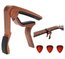 Ģitāru Kapodasters + 3 mediatori | Guitar Capodaster Capo with a Set of 3 Picks