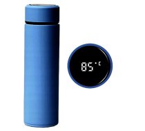 Viedais Termoss Termokrūze ar LCD Displeju un Temperatūras Sensoru, 500ml - Zils | Smart Thermal Mug Bottle Thermos Flask