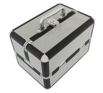 Kosmētikas Piederumu Koferis Soma Organaizers - 25x17x17cm, Pelēks | Makeup Case Box Cosmetic Bag Organizer