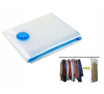 Piekarināms vakuuma maiss ar āķi apģērbu drēbju uzglabāšanai, 70x105 cm | Hanging Vacuum Clothing Storage Bag Case