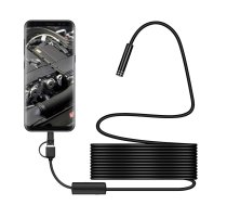 Smartphone Borescope Visual Lens Inspection Camera Waterproof USB Port Endoscope 8mm 5m, Micro USB, USB-C, USB | Endoskops Kamera Zonde