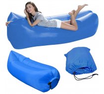 Piepūšamais Uzpūšams Gaisa Dīvāns Gulta Matracis Sauļošanas Krēsls Pufs, Zils | Inflatable Air Sofa Lazy Bag Lamzac БИВАН