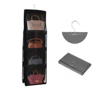 Piekarināms Organizators Somu Apģērbu Apavu Rotaļlietu Glabāšanai (8 nodalījumi), Melns | Bags Clothes Shoes Toys Organizer Storage Case