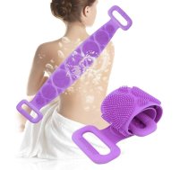 Divpusējs Silikona Sūklis Birste Masažieris Ķermenim un Kājām, Violets | Bath Sponge Shower Body Legs Massager Silicone Brush