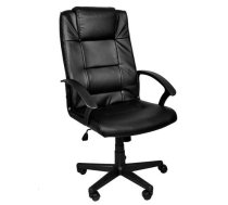 Eko Ādas Biroja Krēsls Ofisa Datorkrēsls, Melns | Eco Leather Office Chair
