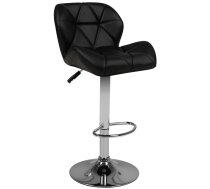 Grozāms eko ādas bāra krēsls ar regulējamo augstumu M01, Melns | Swivel Adjustable Height Bar Counter Stool Chair