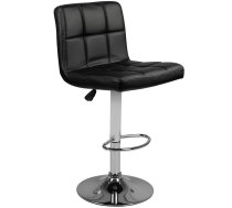 Grozāms eko ādas bāra krēsls ar regulējamo augstumu M06, Melns | Swivel Adjustable Height Bar Counter Stool Chair