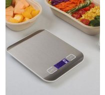 Elektroniskie Digitālie Virtuves Svari ar LCD displeju 5kg/1g, Sudraba | Electronic Digital Kitchen Weight Scale with Display