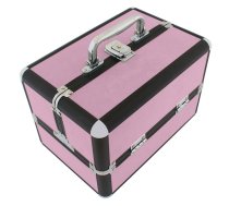 Kosmētikas Piederumu Koferis Soma Organaizers - 25x17x17cm, Gaiši rozā | Makeup Case Box Cosmetic Bag Organizer