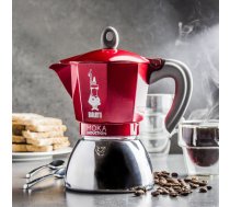 "Bialetti MOKA" Espresso Kafijas Vārāmā Kanna Indukcijas plītim, 6 Tases, Sarkana/Sudraba| Moka Pot Coffee Maker