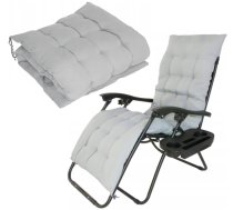 Stepēts Spilvens Paliktnis Dārza Atpūtas Krēslam Šezlongam, 160cm | Garden Lounger Pillow Folding Chair Cushion