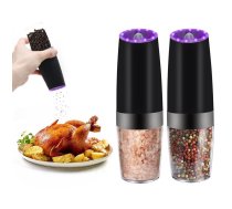 Elektriskās dzirnaviņas piparu, sāls un citu garšvielu smalcināšanai, 2 gab. | Gravity Electric Pepper Salt Grinder Mill