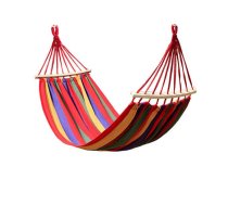 Dārza Mājas Vienvietīgs Šūpuļtīkls ar Koka Stieni - 200x80 cm, Krāsains | Garden Hammock