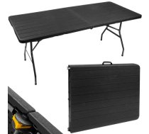 Gardlov saliekams dārza galds, 180 cm, melns - folding table, garden table, picnic table