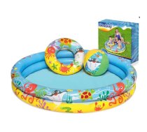 Piepūšams bērnu baseins BESTWAY 51124 ar peldēšanas riņķi un bumbu | Inflatable Pool for Children