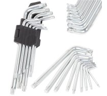 L veida TORX uzgriežņu atslēgu komplekts, sešstūra atslēgas 1,5-10, 9 gab. | Hex Keys L-shaped Wrench Set