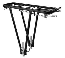 Velosipēda aizmugurējais alumīnija bagāžnieks, Melns | Bicycle Rear Aluminum Trunk Rack