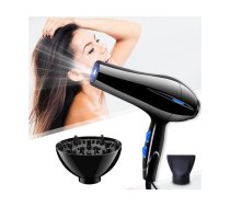 Matu Žāvētājs Fēns ar Difuzoru Matu Veidošanai 1200W, Melns | Hair Blow Dryer with Diffuser