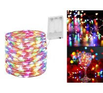 Ziemassvētku Virtene 100 LED Lampiņas Gaismas uz Baterijām, Daudzkrāsaina | Battery Operated String Christmas Fairy Lights Decorations