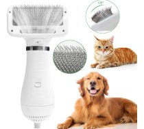 Matu fēns-ķemme mājdzīvnieku kopšanai, masāžas suka suņiem un kaķiem, 2in1 | Pet Grooming Hair Dryer-Comb