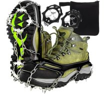 Pretslīdēšanas radzes ziemas apaviem / Pretslīdes apavu uzlikas ar glabāšanas somu, Izmērs 41-44 | Ice Snow Traction Cleats Crampons