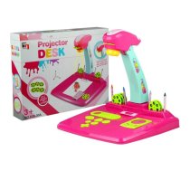 Bērnu Zīmēšanas Projektors Galds ar Piederumiem, Rozā | Kids Drawing Learning Projector Desk