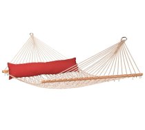 Dārza Mājas Vienvietīgs Šūpuļtīkls ar Koka Stieni - 190x80 cm | Garden Hammock