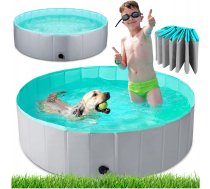 Saliekams suņu peldbaseins, mājdzīvnieku vanna, 100x30cm | Foldable Dog Swimming Pool Portable Pet Bath